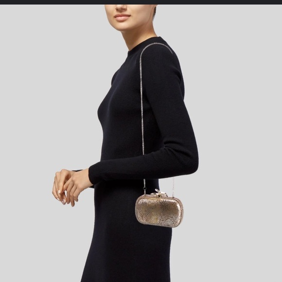 Diane Von Furstenberg Lytton Small Silver Leather Clutch - Picture 3 of 17